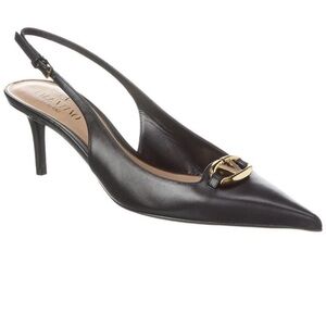 Valentino Vlogo Leather Slingback Pump Women's Black 37.5
